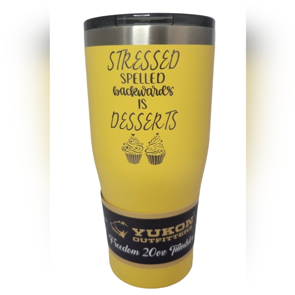 Yukon Outfitters Other - New Yukon Outfitters Insulated 20 Oz Tumbler Cup Stressed Backwards Is Desserts